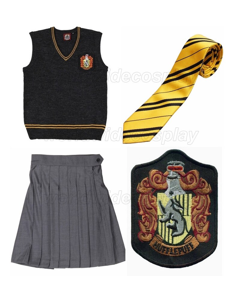 Hufflepuff Vest Skirt Badge