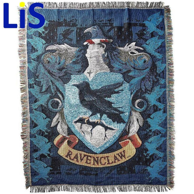 115x150cm 550g Badge Tassels Tapestry for Slytherin