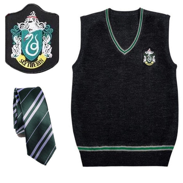 Gryffindor Slytherin Hufflepuff Ravenclaw Wool Sweater School Uniform