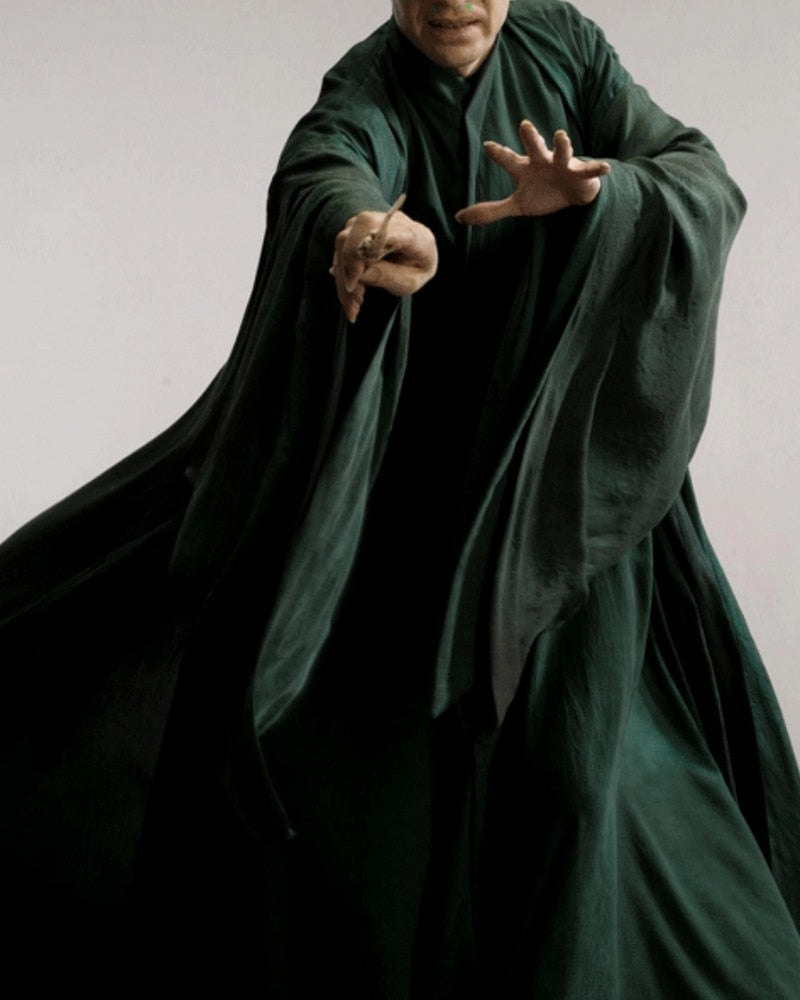 Lord Voldemort Cosplay Costume and Glowing Magic Wand